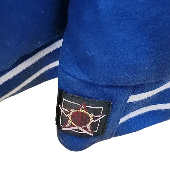 VTG JH Design Wool & Leather  LA Dodgers Bomber Jacket blue /white Men's  5XL - Picture 6 of 11